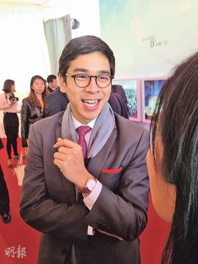 陳啟宗之子陳文博說,沒想過自己可以那麼快適應回到香港的生活。(高志堅攝) 陳啟宗之子陳文博說,沒想過自己可以那麼快適應回到香港的生活。(高志堅攝)