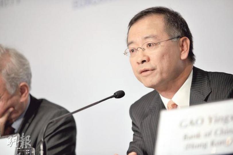 金管局副總裁余偉文表示,香港在人民幣業務擔任的金融中介角色已愈來愈重要,並非只停留於建立人民幣資金池的起步階段。(葉家豪攝) 金管局副總裁余偉文表示,香港在人民幣業務擔任的金融中介角色已愈來愈重要,並非只停留於建立人民幣資金池的起步階段。(葉家豪攝)
