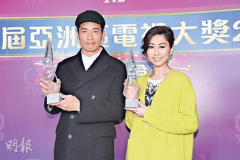 陳豪與胡定欣希望在台慶頒獎禮乘勝追擊。(攝影/記者:陳釗) 陳豪與胡定欣希望在台慶頒獎禮乘勝追擊。(攝影/記者:陳釗)