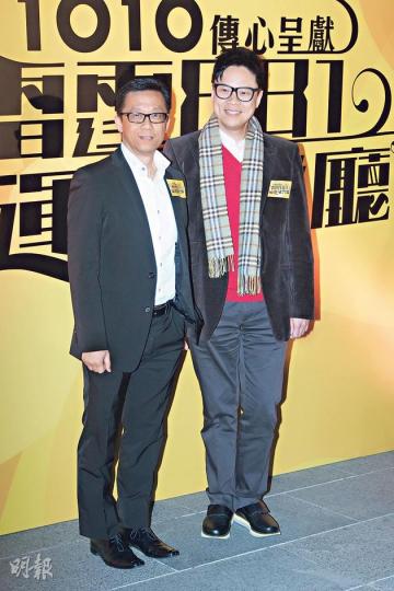 陳志雲親自邀請王維基出席商台活動，他贊成政府發牌給「香港電視」。（攝影：梁榮達、梁迺楠）	
