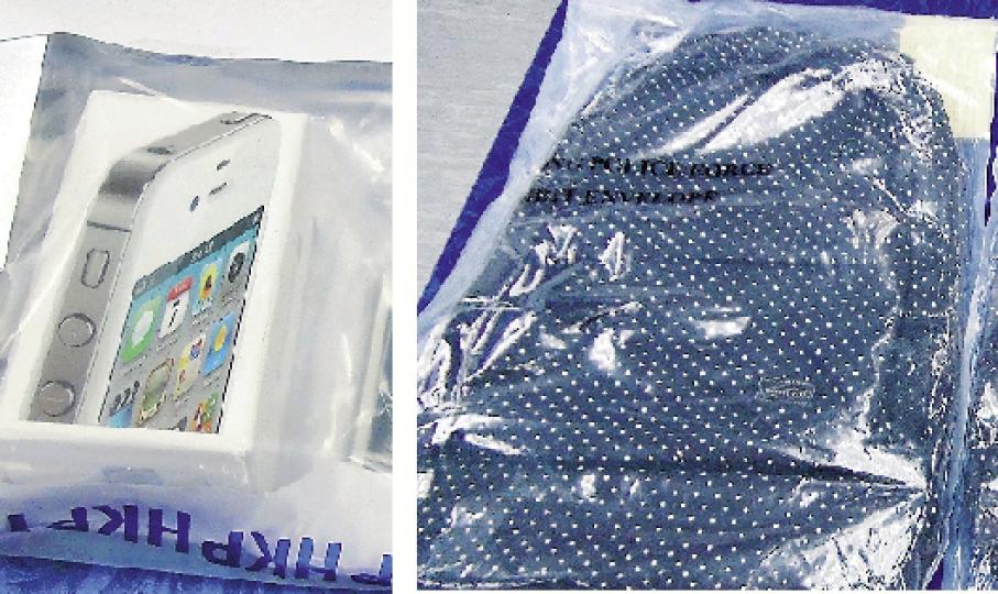 部分被捕網上騙徒假扮賣家以潮流貨品如iPhone(左圖),及Head Porter(右圖)、Gregory背包等作餌,欺騙買家透過中介公司銀行戶口付款,取得金錢後即去如黃鶴。(林智傑攝) 部分被捕網上騙徒假扮賣家以潮流貨品如iPhone(左圖),及Head Porter(右圖)、Gregory背包等作餌,欺騙買家透過中介公司銀行戶口付款,取得金錢後即去如黃鶴。(林智傑攝)