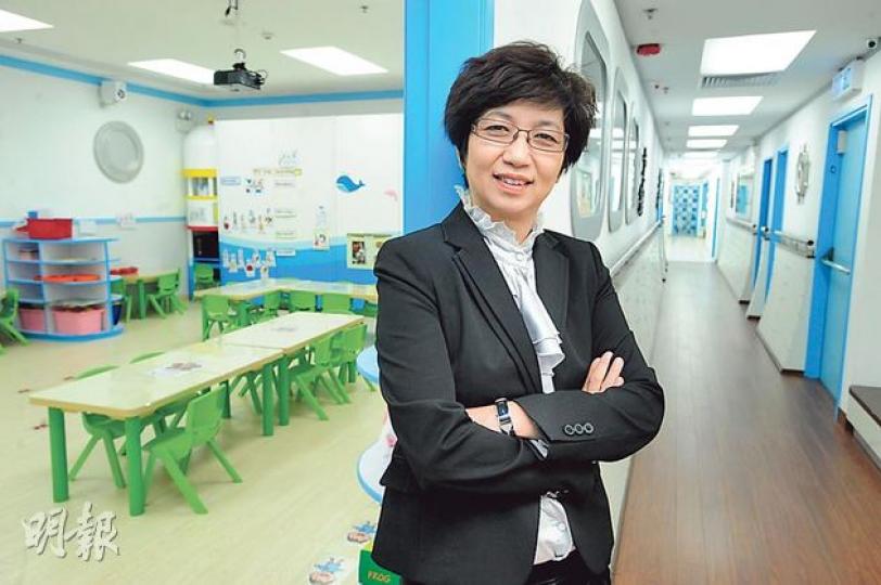宏廣國際幼稚園校監蔡雯兒表示,將於今年9月開辦屯門新校(圖),她稱從未考慮參加學券計劃,因規限太多,包括學費上限、限制學校發展特色課程及人手安排等,寧靠辦好教育吸引更多學生報讀。(尹錦恩攝) 宏廣國際幼稚園校監蔡雯兒表示,將於今年9月開辦屯門新校(圖),她稱從未考慮參加學券計劃,因規限太多,包括學費上限、限制學校發展特色課程及人手安排等,寧靠辦好教育吸引更多學生報讀。(尹錦恩攝)