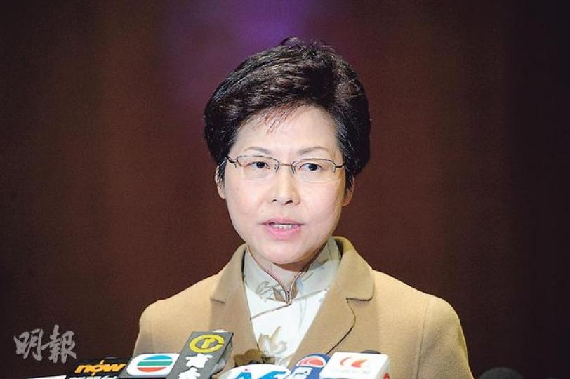 政務司長林鄭月娥昨日代表政府,就施政報告致謝動議作總結發言,指不認同議員批評報告內容空泛、缺乏具體措施。(尹錦恩攝) 政務司長林鄭月娥昨日代表政府,就施政報告致謝動議作總結發言,指不認同議員批評報告內容空泛、缺乏具體措施。(尹錦恩攝)