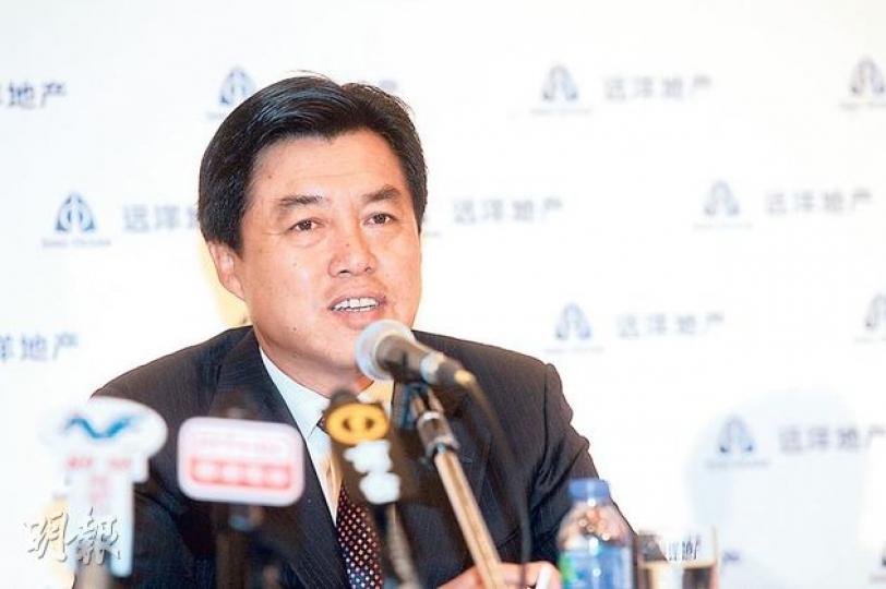 遠洋地產總裁李明昨日在記者會上預測，「穩定」是今年樓市政策的主調。（葉思雅攝）