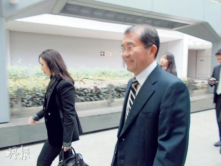 中燃董事總經理劉明輝昨日有到港旁聽聆訊。（陳偉燊攝）