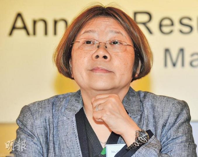 永旺全年派息勁減近六成，比純利跌幅還大，對此董事總經理陳佩雯表示，公司希望預留更多資金，確保遇有合適機會時得以開店擴張。（劉焌陶攝）