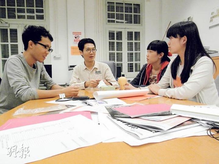 （左起）榮仔、寶鋒、Yan Yu、Apple（陳嘉文攝）