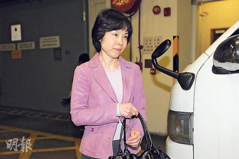 發展局長新聞秘書江淑芬（圖）指事件被傳媒揭發後，她就曾景文所草擬的傳媒聲明提出建議，最後麥齊光決定不向外發布聲明。（葉家豪攝）