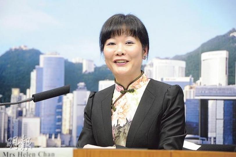 政府經濟顧問陳李藹倫認為，雖然外圍環境波動給香港經濟帶來不穩定性，但已在政府預期之中，故不考慮改變全年GDP增1.5%至3.5%的預測。（尹錦恩攝）