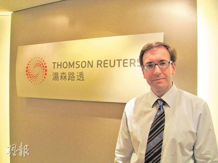 湯森路透全球桌面及流動平台董事總經理布列頓。(周宏量攝) 湯森路透全球桌面及流動平台董事總經理布列頓。(周宏量攝)