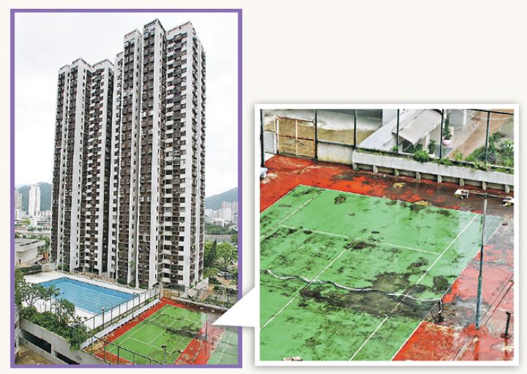 富豪花園網球場空置近兩年無人打理,場地早已發黑,業主們認為對單位景觀造成影響之餘,亦會拖累物業價值。(林俊源攝)富豪花園遊樂會管理屋苑部分休憩設施,兩年前開始停止營運,有關設施亦荒廢至今,遊樂會門口則貼上「內部裝修 暫停營業」字句(小圖)。(林俊源攝)業主意見﹕業主立案法團主席蔣德明稱,即使法團願意支付租金,營運休憩設施的費用亦相當高昂,料每月開支高達17萬元,每戶管理費或需增加約100元。(林俊源攝) 富豪花園網球場空置近兩年無人打理,場地早已發黑,業主們認為對單位景觀造成影響之餘,亦會拖累物業價值。(林俊源攝)富豪花園遊樂會管理屋苑部分休憩設施,兩年前開始停止營運,有關設施亦荒廢至今,遊樂會門口則貼上「內部裝修 暫停營業」字句(小圖)。(林俊源攝)業主意見﹕業主立案法團主席蔣德明稱,即使法團願意支付租金,營運休憩設施的費用亦相當高昂,料每月開支高達17萬元,每戶管理費或需增加約100元。(林俊源攝)