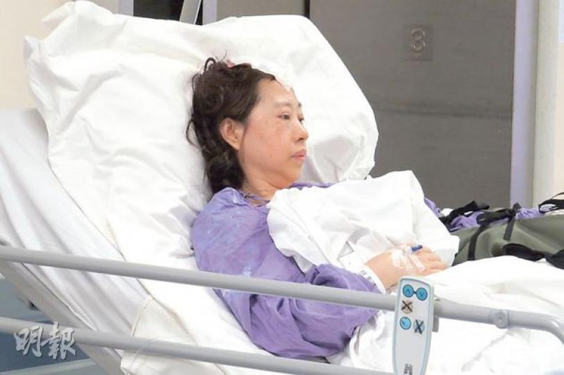 遭同事斬斷手指骨的女傷者文巧珊,接受接駁手術後進度良好。(易淑麗攝) 遭同事斬斷手指骨的女傷者文巧珊,接受接駁手術後進度良好。(易淑麗攝)