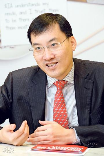 友邦保險陳榮聲說,正在申請加入全國銀行間債券市場的資格,並同時增加QFII額度,希望藉此增加人民幣長期投資渠道。(葉家豪攝) 友邦保險陳榮聲說,正在申請加入全國銀行間債券市場的資格,並同時增加QFII額度,希望藉此增加人民幣長期投資渠道。(葉家豪攝)