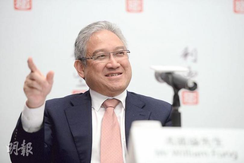 利豐純利要比去年暴跌近七成，遠較市場預期為差，面對業績「走樣」，利豐主席馮國綸昨日大派定心丸，稱上半年盈利只佔全年四分之一，重點要看下半年。（黃志東攝）