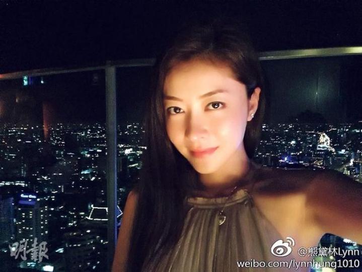 熊黛林上載一張曼谷夜景的照片,並留言希望找到另一半。(微博圖片) 熊黛林上載一張曼谷夜景的照片,並留言希望找到另一半。(微博圖片)