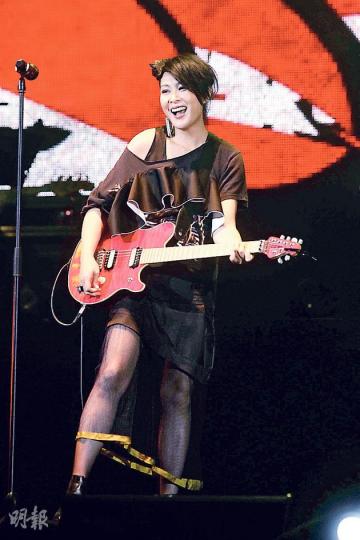 劉若英化身搖滾女王載歌載舞。(攝影/記者:柯美) 劉若英化身搖滾女王載歌載舞。(攝影/記者:柯美)