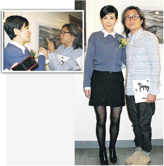 吳君如與陳可辛你一句,我一句,證明感情沒受影響。(攝影/記者:李潔盈)吳君如亦有畫作展出。(攝影/記者:李潔盈) 吳君如與陳可辛你一句,我一句,證明感情沒受影響。(攝影/記者:李潔盈)吳君如亦有畫作展出。(攝影/記者:李潔盈)