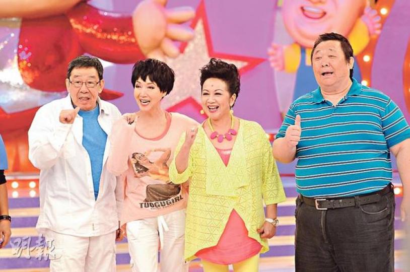 胡楓（左起）、謝雪心、薛家燕、秦煌合力勝出遊戲。（攝影：鍾偉茵）錢嘉樂遲些去旅行會捨不得暫別女兒。（攝影：鍾偉茵）