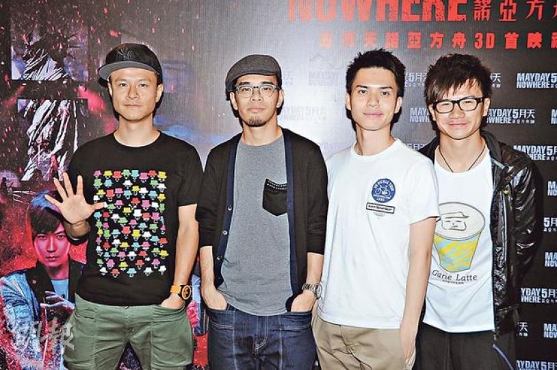 C AllStar明年開演唱會，主音釗峰（右一）表示會請栢芝做嘉賓。（攝影：鍾偉茵）