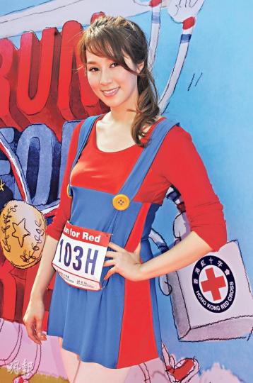 徐子淇讓子女自由發展興趣。（攝影/記者：陳釗）徐子淇（右一）沒有運動細胞，連累隊友跑尾二。（攝影/記者：陳釗）