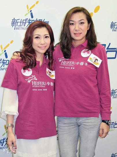 朱凱婷（左）與莫可欣（右）將偕同自己的女兒出席慈善競步活動。（攝影/記者﹕鍾一虹）