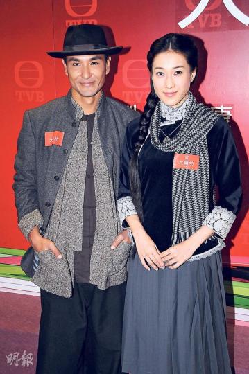 陳展鵬與鍾嘉欣即使傳緋聞，但仍繼續合演情侶。（攝影/記者：林祖傑）