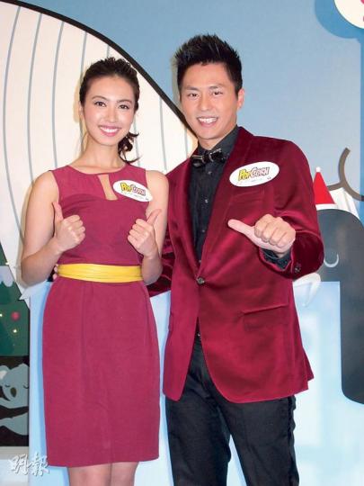 朱千雪（左）與森美（右）笑容滿面，任「快樂大使」絕對勝任。（攝影/記者：鍾一虹）