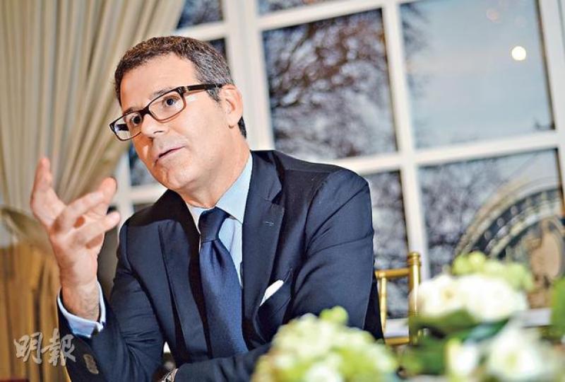 卡地亞形象、風格及傳承總監Pierre Rainero說他的工作就是要確保Cartier style得以傳承下去，延續品牌傳統之餘也要注入新意思，難怪他叫形象、風格及傳承總監。（盧翊銘攝）