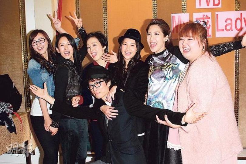 高海寧、梁靖琪、江美儀、徐子珊、陳敏之、小寶、黃子華希望《My盛Lady》收視節節上升。（攝影/記者：陳釗）
