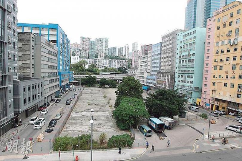 觀塘恒業街、偉業業街與觀塘道交界一地,由新加坡主權基金淡馬錫旗下的豐樹產業,以37.69億投得,每呎樓面地價5708元,貼近市場估值上限,並創東九龍商業地新高。(李澤彤攝) 觀塘恒業街、偉業業街與觀塘道交界一地,由新加坡主權基金淡馬錫旗下的豐樹產業,以37.69億投得,每呎樓面地價5708元,貼近市場估值上限,並創東九龍商業地新高。(李澤彤攝)
