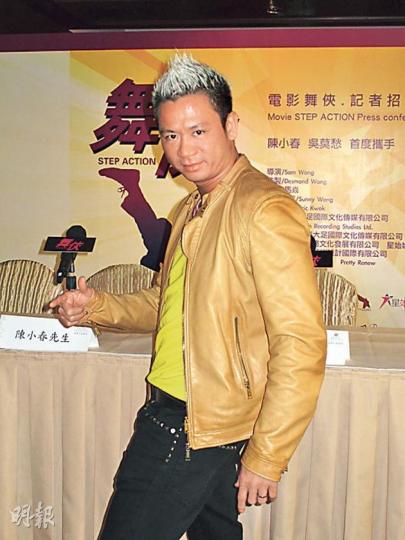 由於小春缺席，Sunny Wong在《舞俠》記者會擔大旗。（攝影/記者﹕孫慧莊）