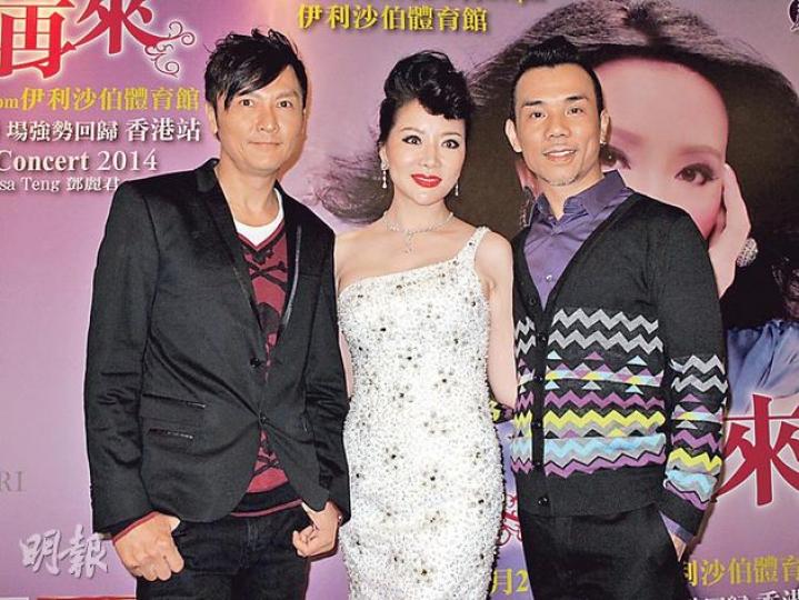 單紫寧昨日宣布將於5月假伊館開演唱會,關禮傑(左)及李國祥(右)現身打氣。(攝影/記者:李潔盈) 單紫寧昨日宣布將於5月假伊館開演唱會,關禮傑(左)及李國祥(右)現身打氣。(攝影/記者:李潔盈)