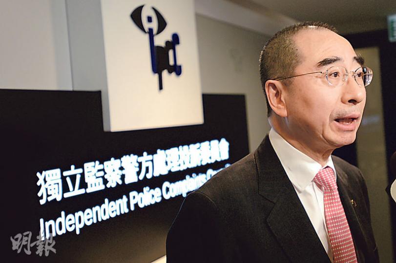 監警會主席郭琳廣（圖）回應有委員在與民陣開會時稱「買水炮車好過開槍」，只是該委員的個人意見。（黃志東攝）