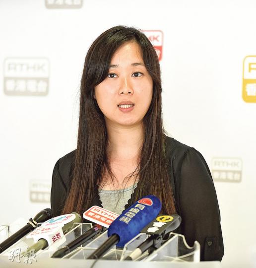 民陣召集人陳倩瑩昨出席港台節目《千禧年代》後，重申民陣沒有港獨想法。（陳淑安攝）