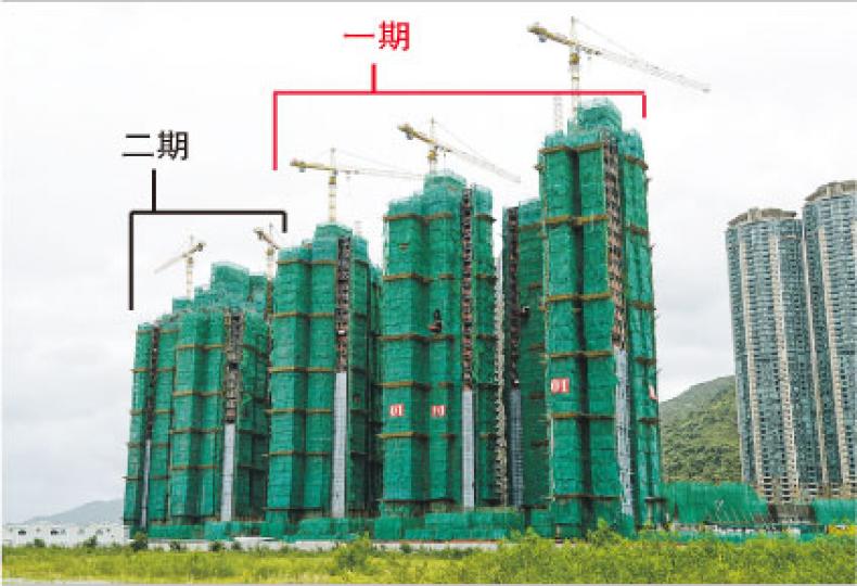 新地東涌東環II共涉932伙,涵蓋1房至3房,其中2房已佔約4成半,最快下月公布樓書及展開銷售;圖中右起三幢為東環1期。(黃志東攝) 新地東涌東環II共涉932伙,涵蓋1房至3房,其中2房已佔約4成半,最快下月公布樓書及展開銷售;圖中右起三幢為東環1期。(黃志東攝)