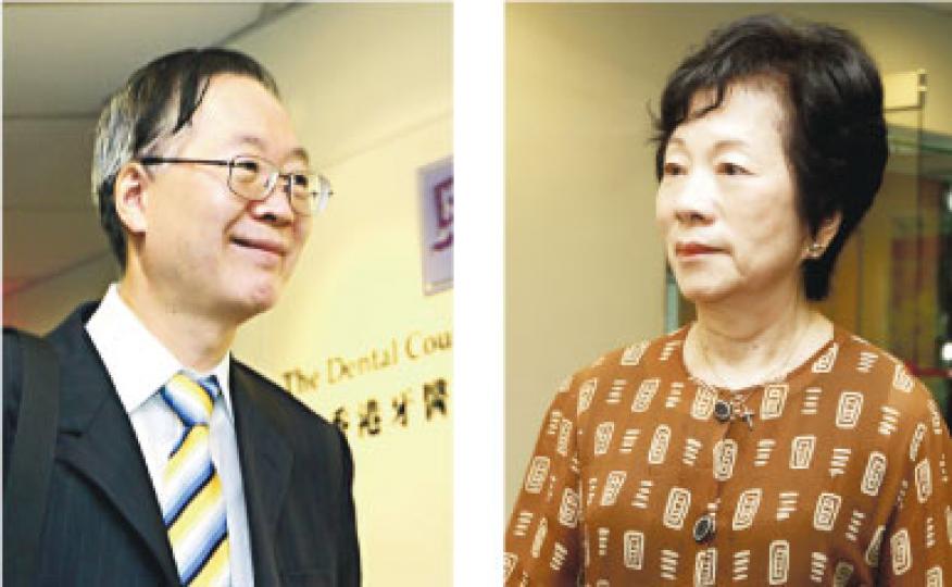 兒科醫生高楊揚（右圖）及骨科醫生楊樂賢（左圖）分別被指診斷一名有學習障礙男童時，在缺乏合適理論下診斷男童「重金屬中毒」，以及在缺乏適當診斷下用另類療法為男童治療，被醫委會召開第三次聆訊，控告專業失德。（郭慶輝攝）