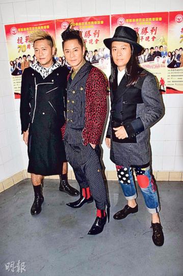 草蜢前晚為《抗戰勝利70周年晚會》演出。（攝影/記者﹕孫慧莊）