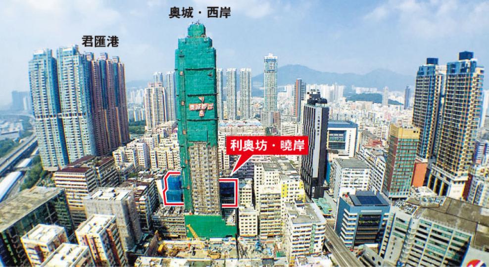 恒地大角嘴利奧坊•曉岸昨貼市價首推100伙,惟項目部分向南單位觀景將為奧城•西岸所擋,而未來區內恒地亦有多個住宅重建項目起動。(方可兒攝) 恒地大角嘴利奧坊•曉岸昨貼市價首推100伙,惟項目部分向南單位觀景將為奧城•西岸所擋,而未來區內恒地亦有多個住宅重建項目起動。(方可兒攝)