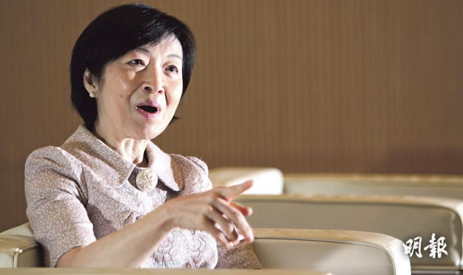行政會議成員、香港科技園董事會主席羅范椒芬期望,今日新成立的創科局扮演提倡、協作及促進的角色,目標帶領本港「再工業化」。她帶領的科技園亦率先推行新措施配合,包括向工業邨用戶提供財政誘因回購土地,改為發展多層式產業大樓。(郭慶輝攝) 行政會議成員、香港科技園董事會主席羅范椒芬期望,今日新成立的創科局扮演提倡、協作及促進的角色,目標帶領本港「再工業化」。她帶領的科技園亦率先推行新措施配合,包括向工業邨用戶提供財政誘因回購土地,改為發展多層式產業大樓。(郭慶輝攝)