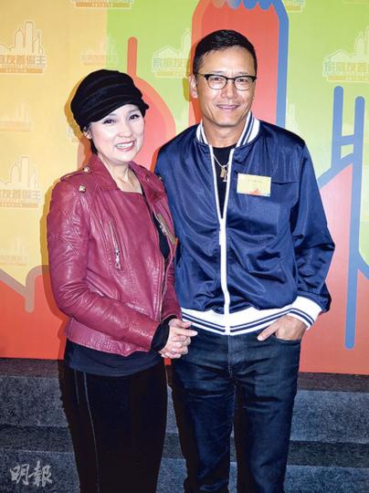 苗僑偉與戚美珍昨日夫妻檔出席活動。（攝影/記者﹕柯美）