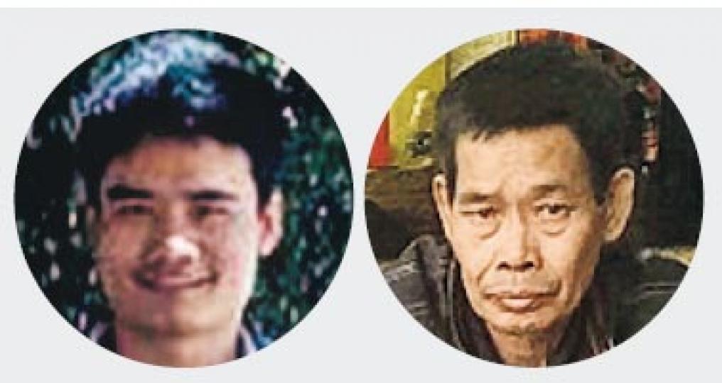 江西籍23歲罹難者黃小龍（左圖）及其父黃為寶（右圖）（死者家屬提供、明報記者攝）