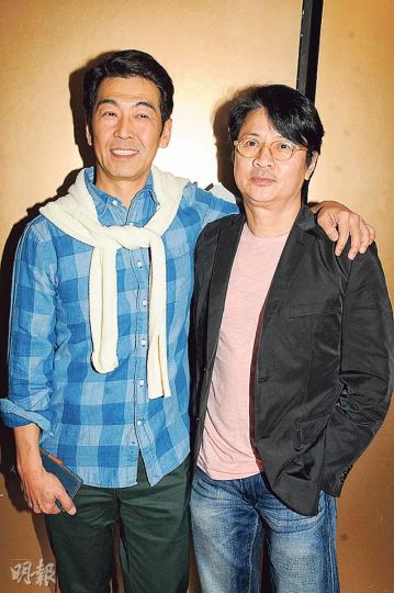 梁健平（左）與尹天照（右）未知有否機會結戲緣？（攝影：孫華中）