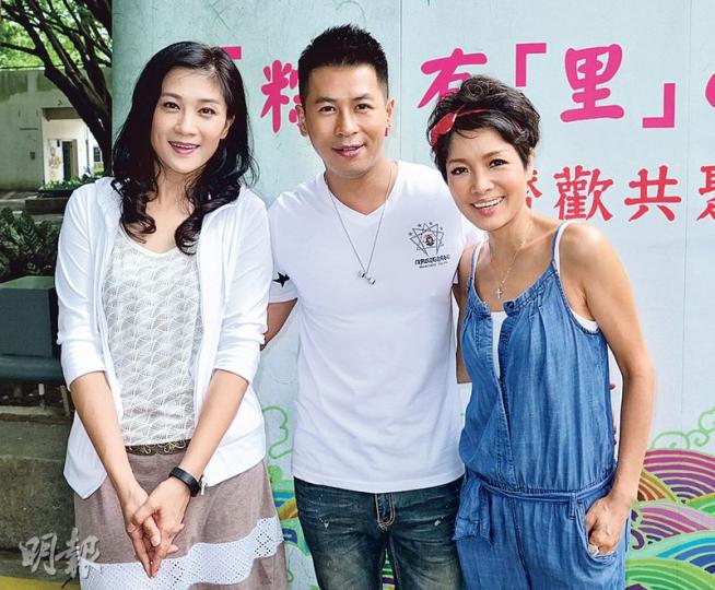袁潔儀(左起)、蔡國威及寶珮如齊齊做義工,發放正能量。(攝影鎅O者:林蘊兒) 袁潔儀(左起)、蔡國威及寶珮如齊齊做義工,發放正能量。(攝影鎅O者:林蘊兒)