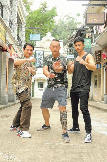 《城寨英雄》三大配角魏惠文（左起）、李嘉及李日昇在劇中的出色表現，令觀眾刮目相看。（攝影﹕孫華中）
