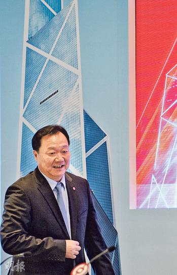 中銀香港副董事長兼總裁岳毅（圖）表示，該行目標是全年貸款雙位數增長高於同業及新造按揭排名第一。（劉焌陶攝）