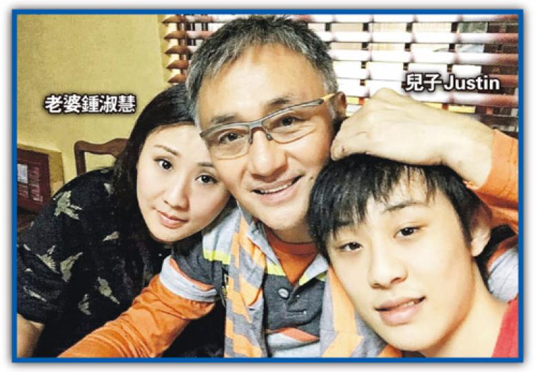 吳岱融指19歲的兒子Justin遺傳了他與老婆鍾淑慧的演藝細胞，若將來入行都會支持。（微博圖片）