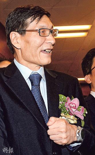 前總理朱鎔基之子、前中金「掌舵人」朱雲來昨日亦有現身郵儲銀行上市儀式，據知是以嘉賓角色由中金邀請出席。（劉焌陶攝）