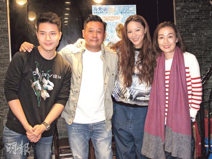 江美儀（右起）、滕麗名、麥長青及陳浚霆合作的節目《街市遊樂團》口碑好。（攝影/記者：鍾一虹）