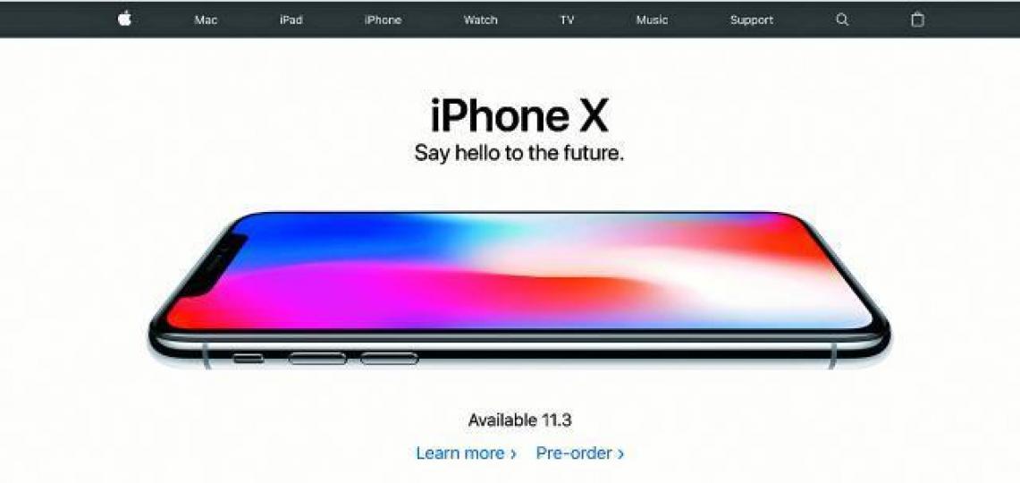 ■iPhone X昨接受全球網上預訂，本港開售後14分鐘即告售罄。互聯網