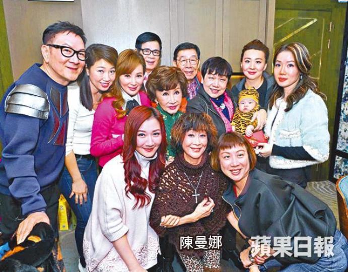 ■陳曼娜前晚為孫女擺百日宴，邀請不少好友出席。